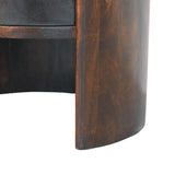 Velvet Mocha Round Side Table