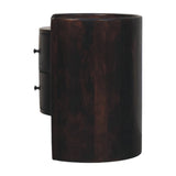 Velvet Mocha Round Side Table