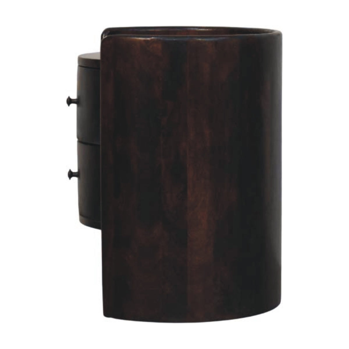 Velvet Mocha Round Side Table