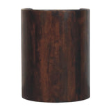 Velvet Mocha Round Side Table