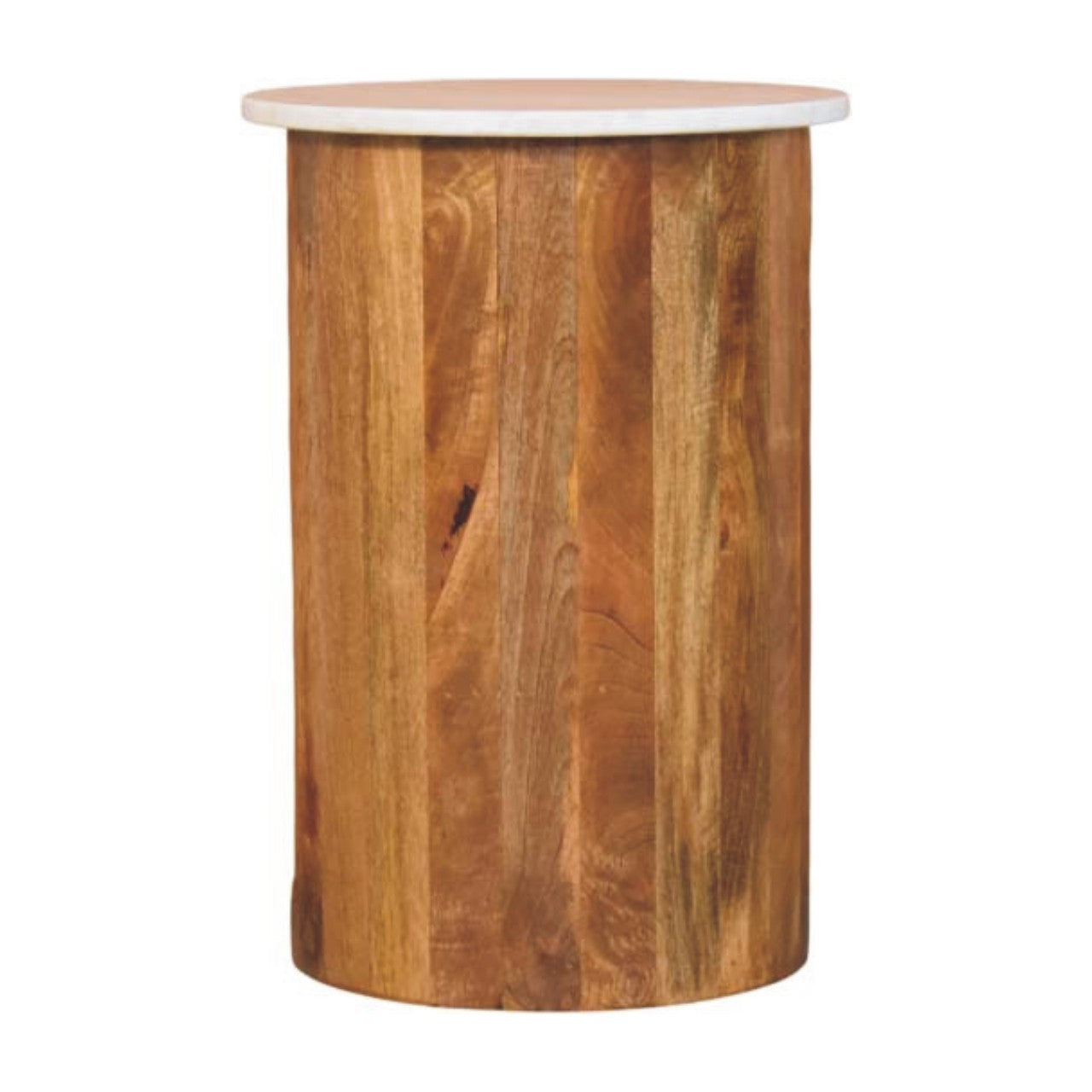 Marble-Top Spindle Side Table