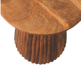 Amber Oak Round Side Table