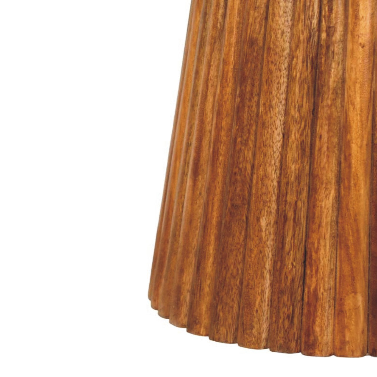 Amber Oak Round Side Table