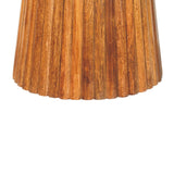 Amber Oak Round Side Table