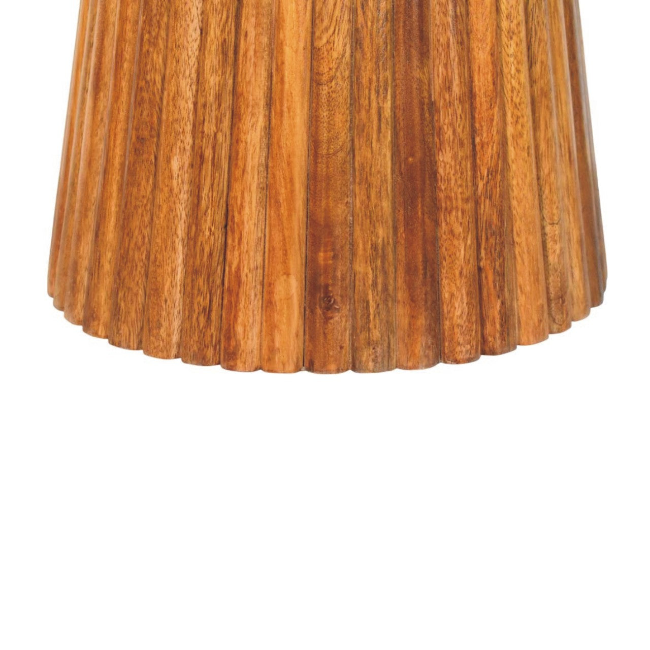 Amber Oak Round Side Table