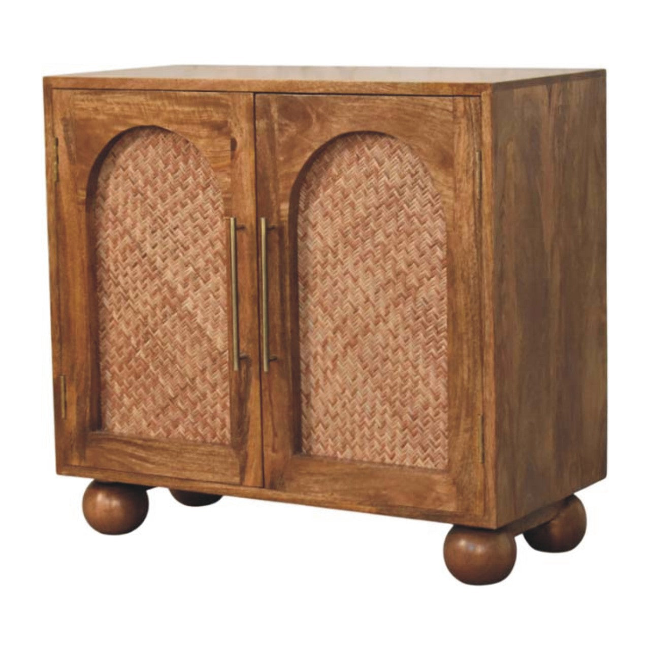 Arched Rattan Two-Door Sideboard