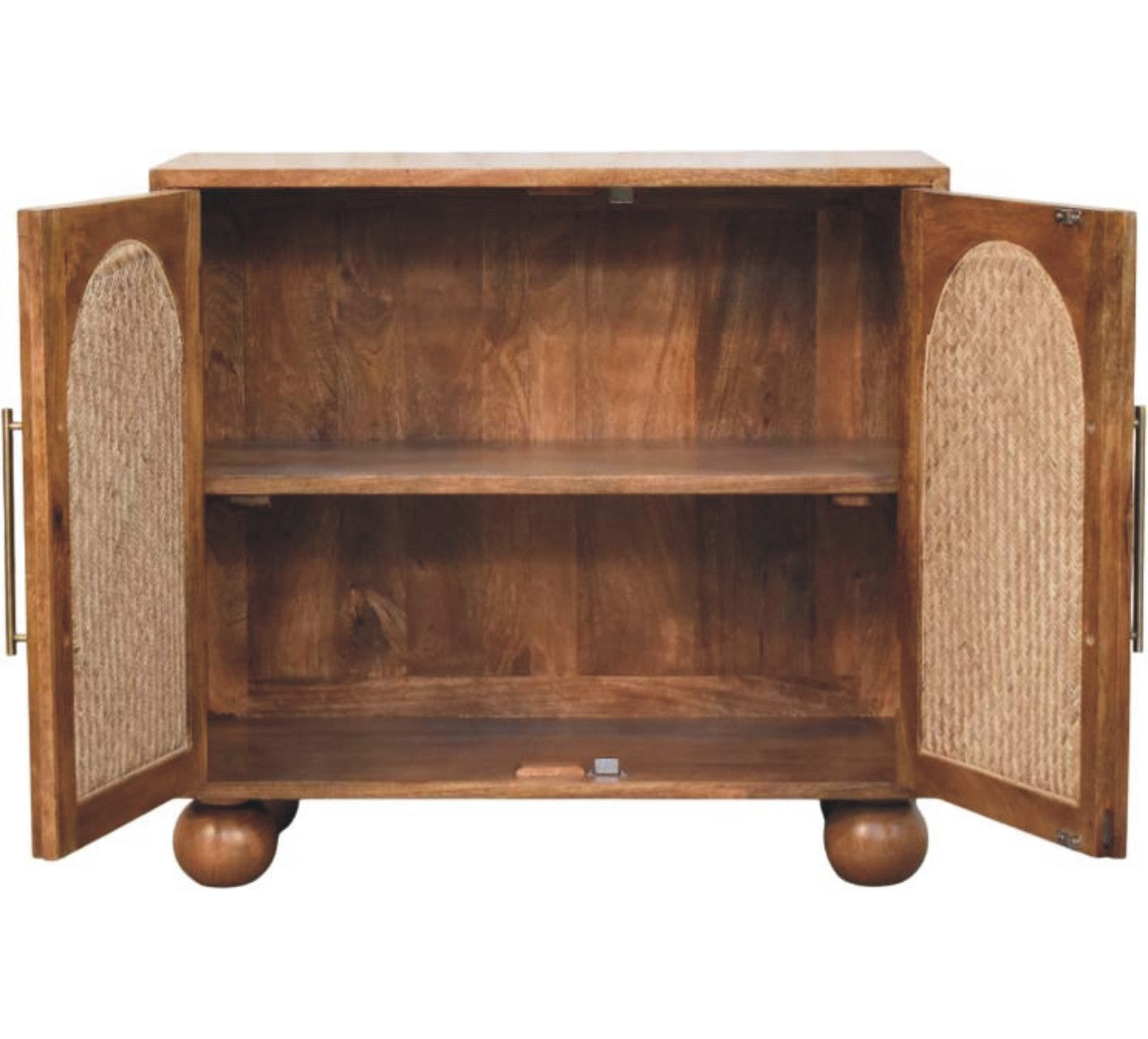 Arched Rattan Two-Door Sideboard