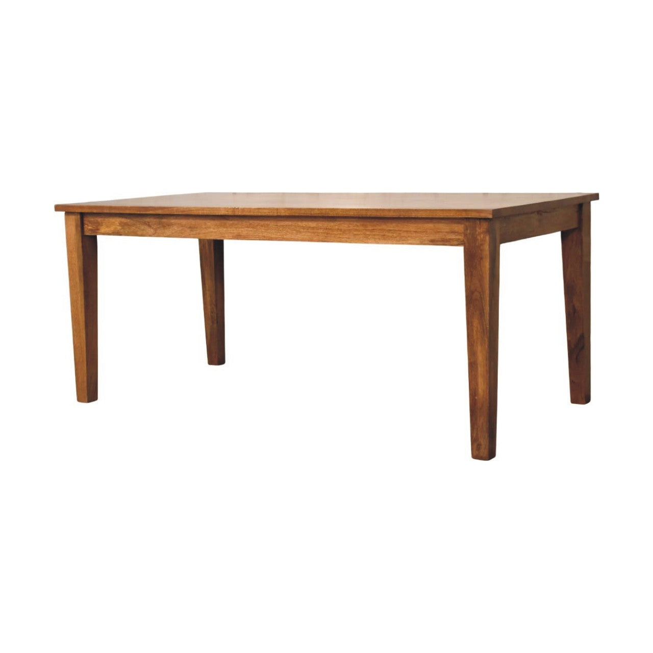 Classic Golden Teak Solid Wood Dining Table