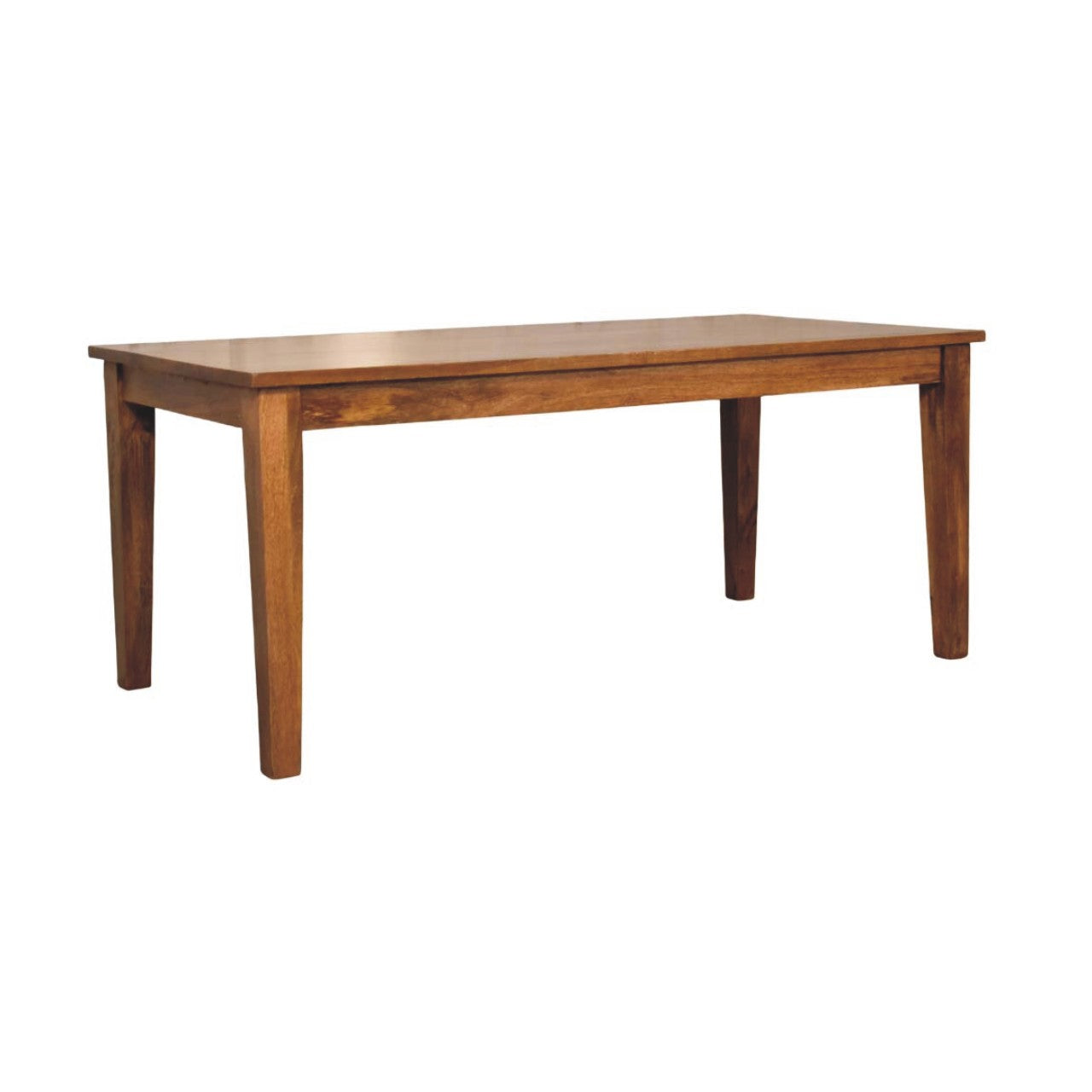 Classic Golden Teak Solid Wood Dining Table
