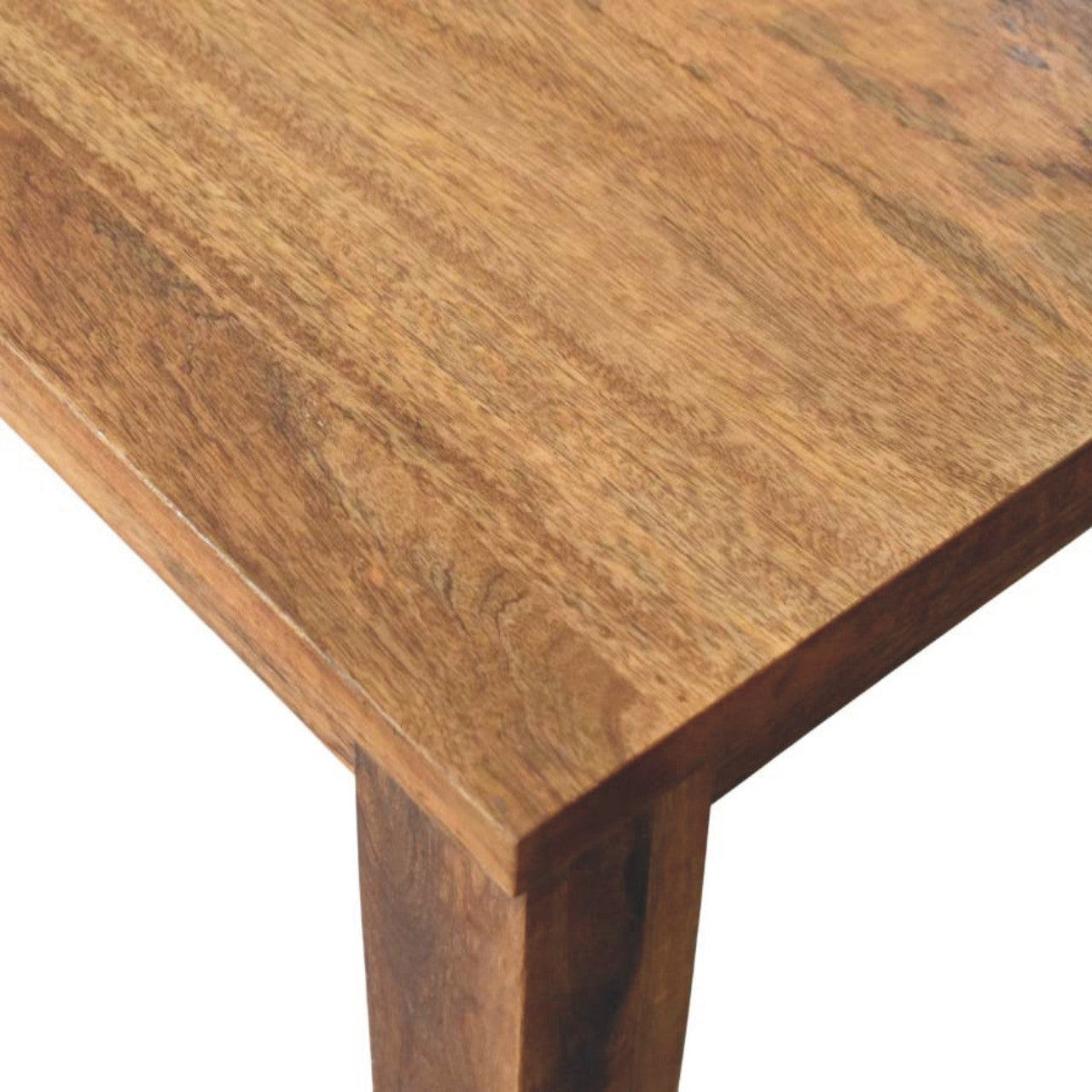 Classic Golden Teak Solid Wood Dining Table