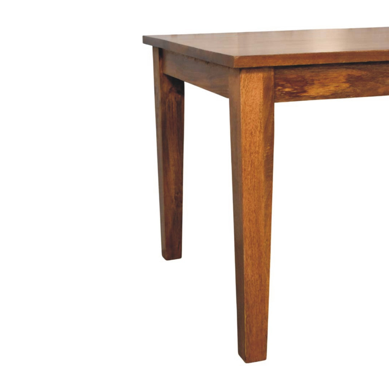 Classic Golden Teak Solid Wood Dining Table