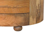 Curved Bedside with Marble Top