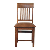 Leather Slatted Dining Chair