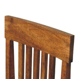 Leather Slatted Dining Chair
