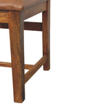Leather Slatted Dining Chair