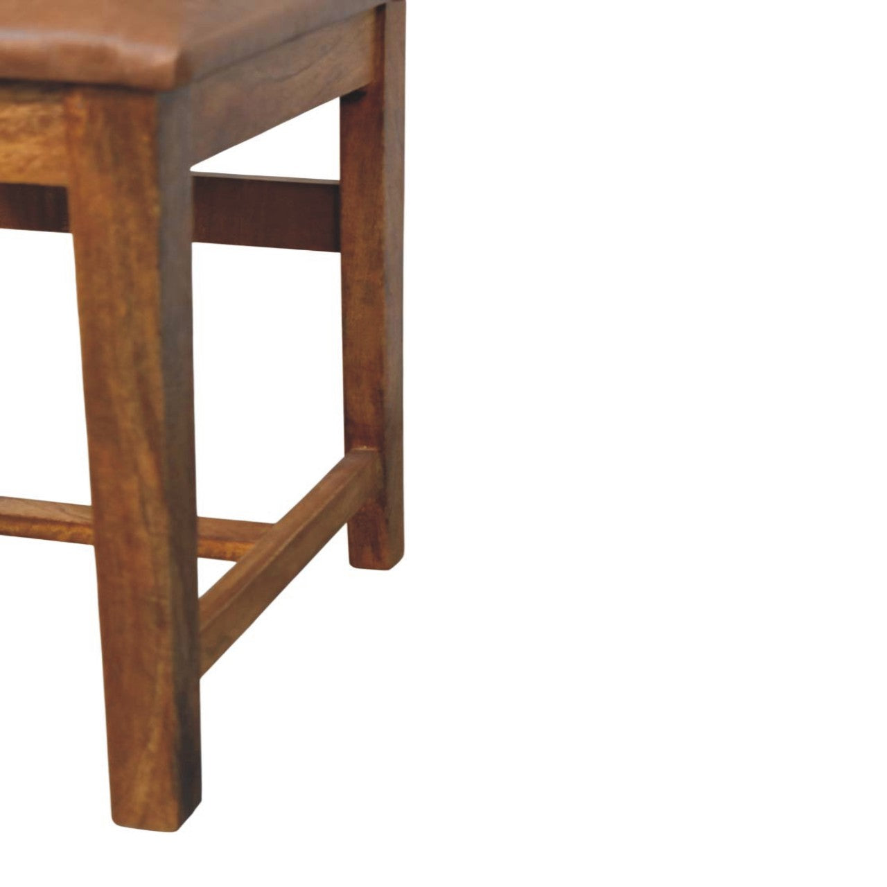 Leather Slatted Dining Chair