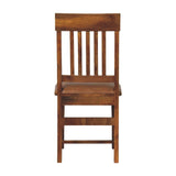 Leather Slatted Dining Chair