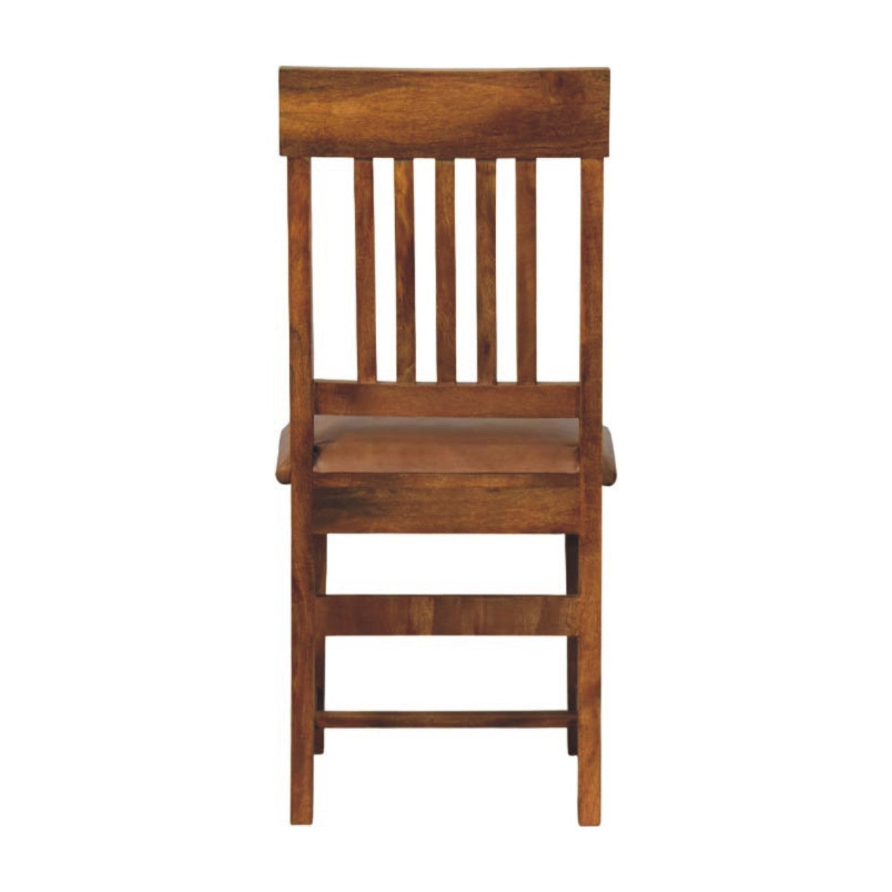 Leather Slatted Dining Chair