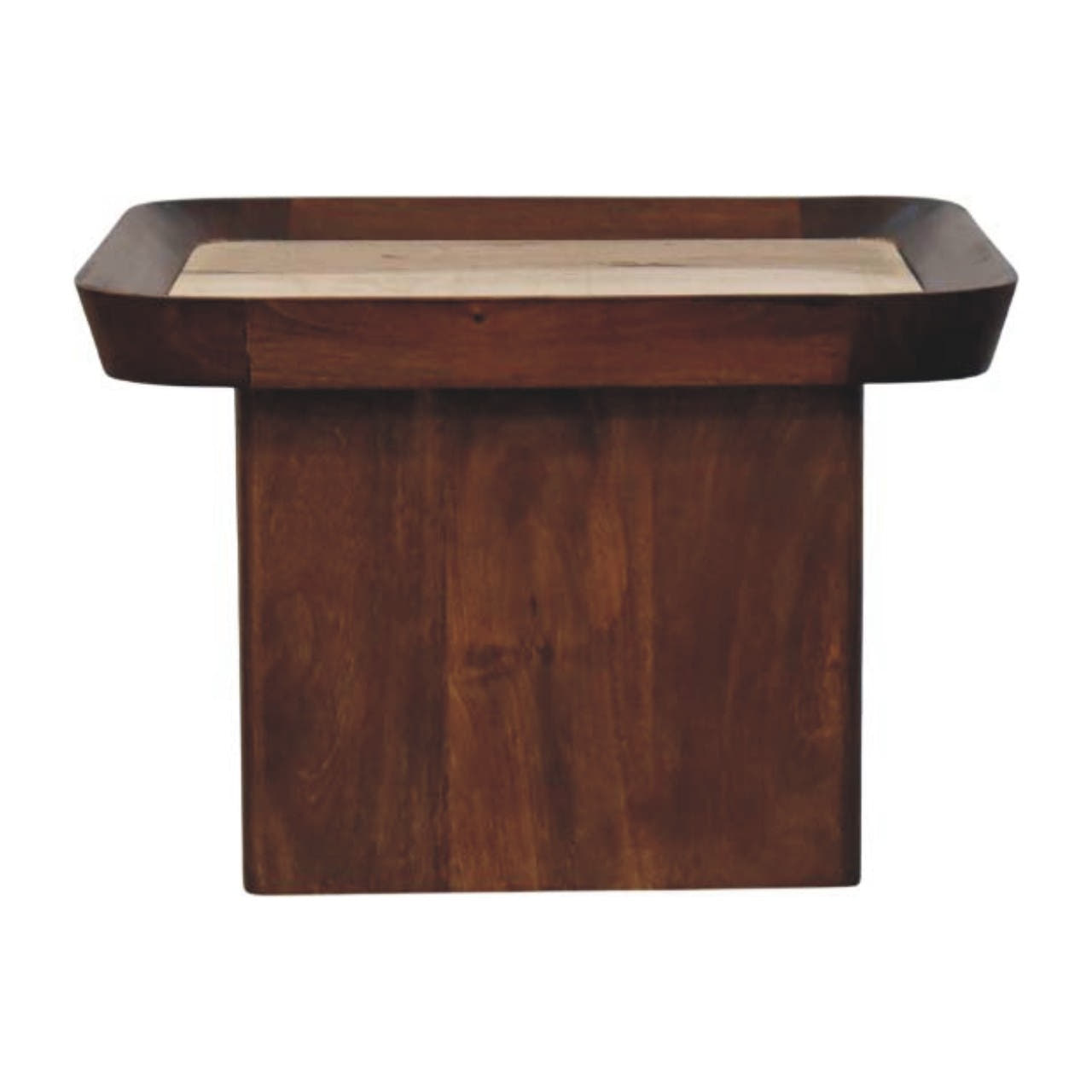 Travertine Top Tray Coffee Table