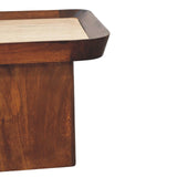 Travertine Top Tray Coffee Table