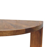 Amber Oak Half Moon Coffee Table