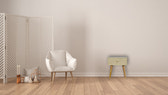 Floral Bone Inlay Bedside Table | Grey Solid Mango Wood