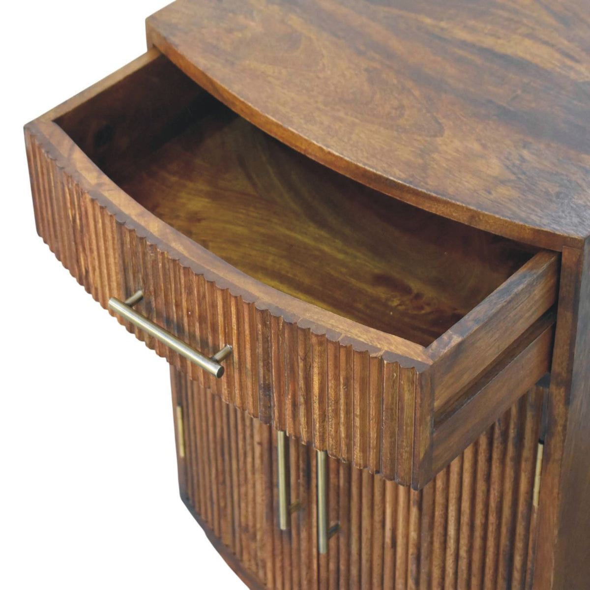 Milan Fluted Bedside Cabinet