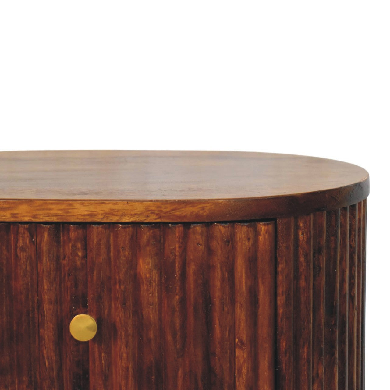 Curved Fluted Bedside Chest