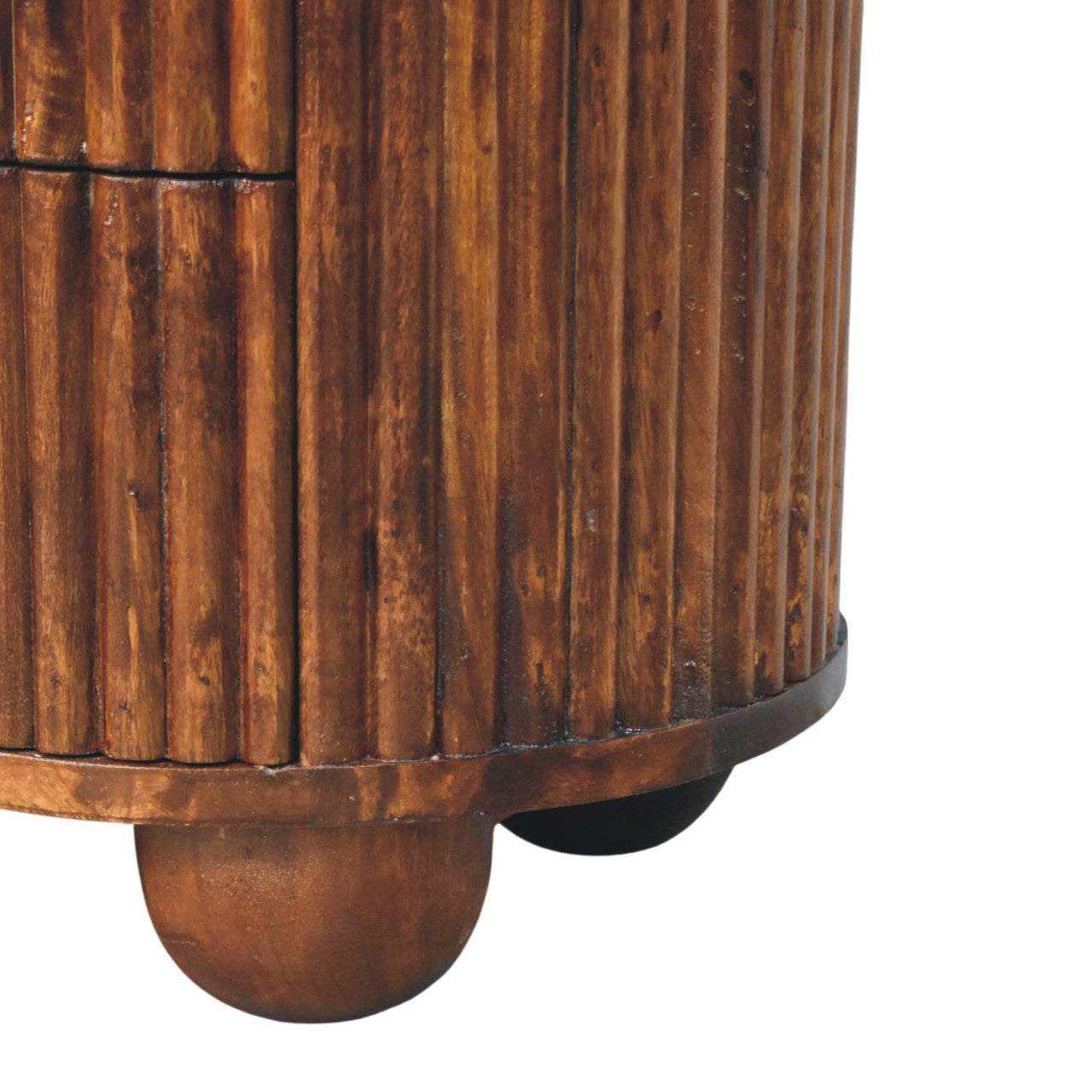 Curved Fluted Bedside Chest