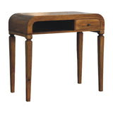 Curved Open Shelf Writing Desk
