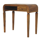 Curved Open Shelf Writing Desk