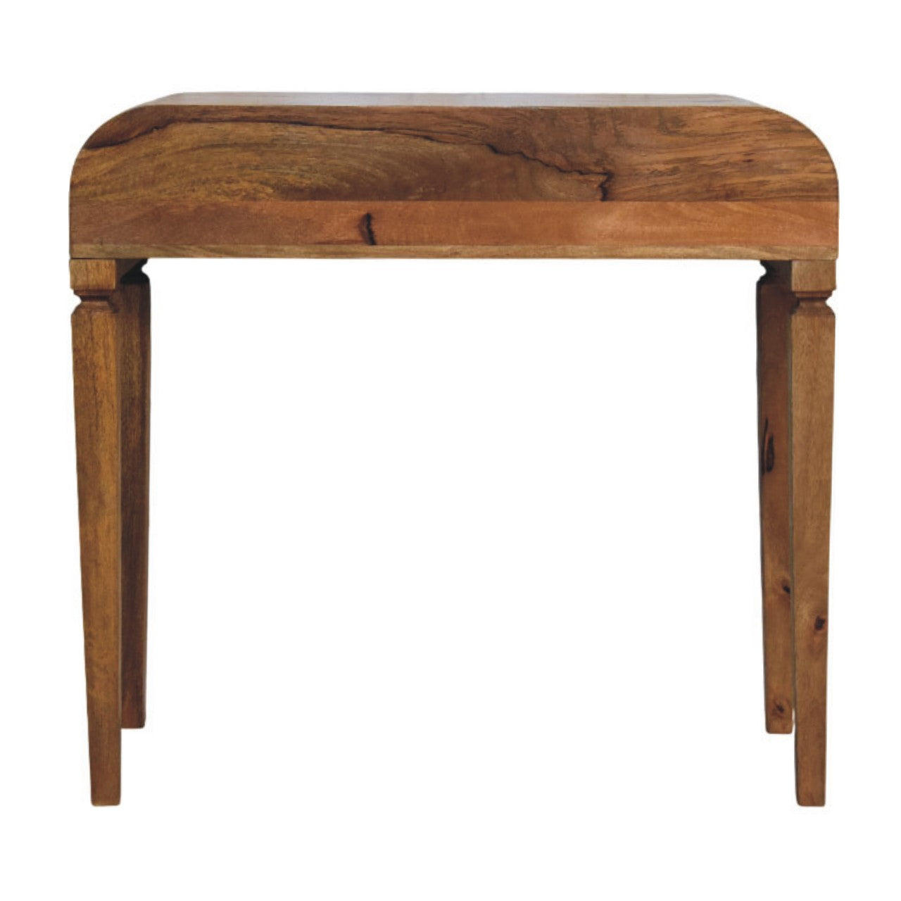 Curved Open Shelf Writing Desk