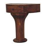 Pedestal Curved Bedside