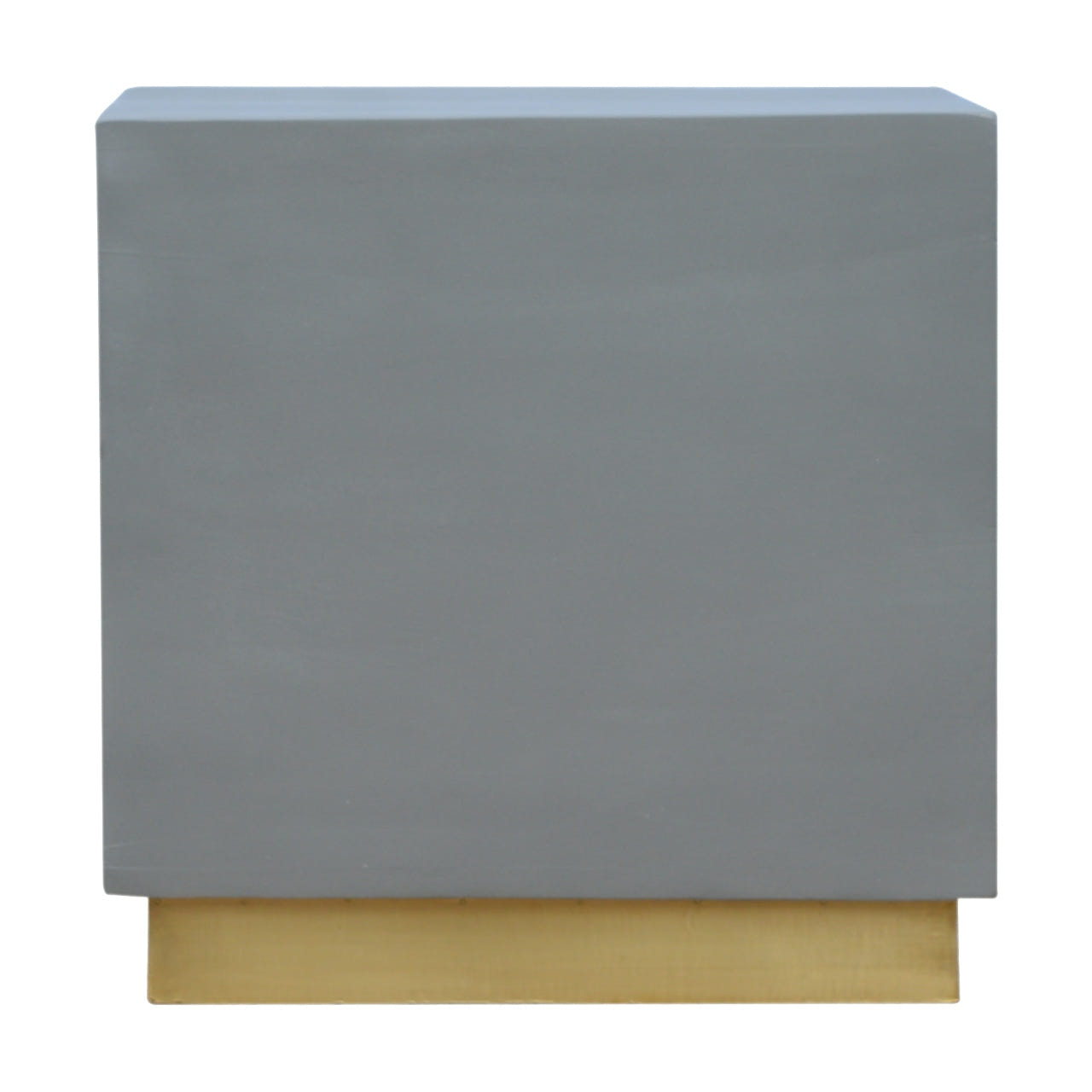 Cement Footstool with Gold Base