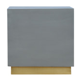 Cement Footstool with Gold Base