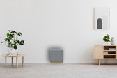 Cement Footstool with Gold Base