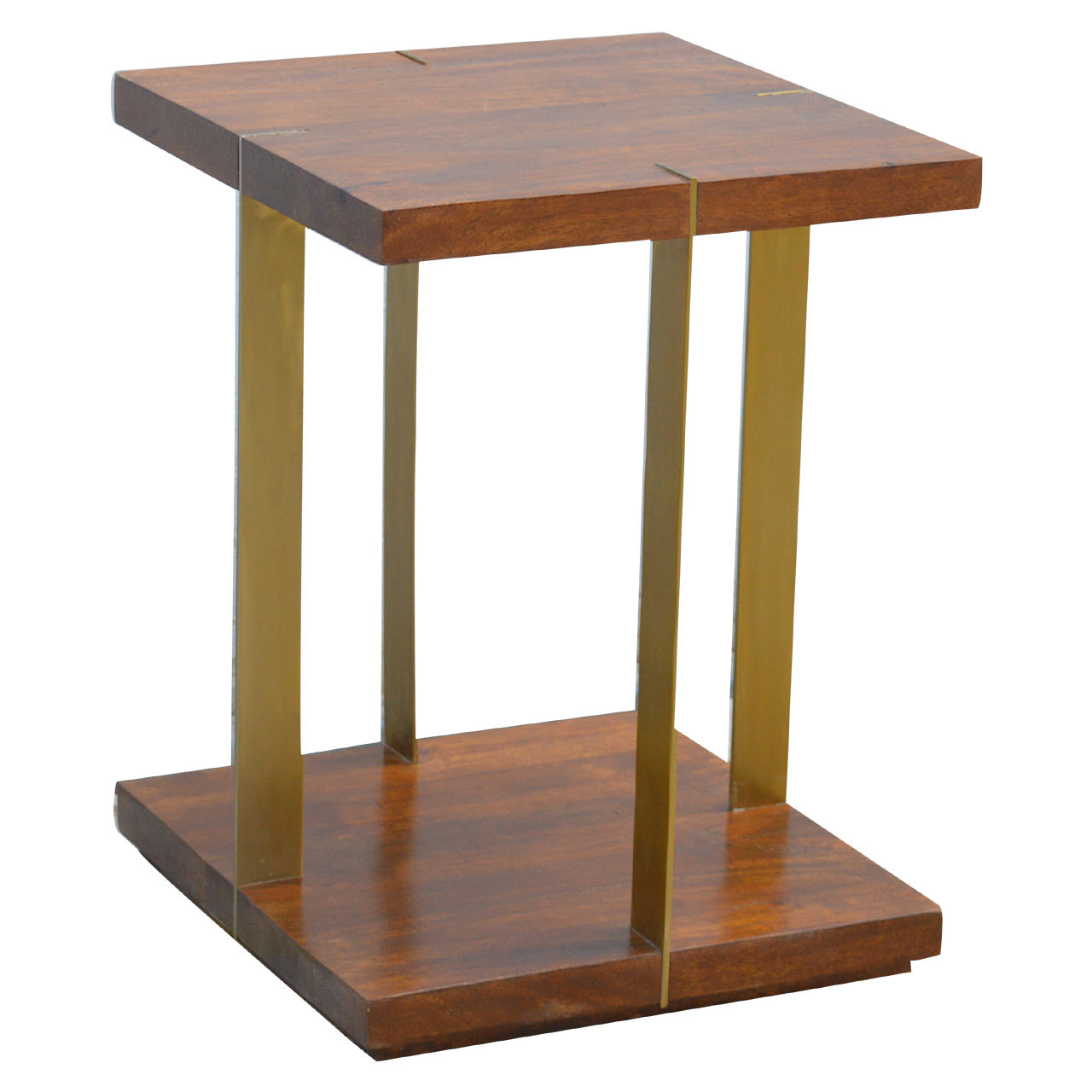 Open Panel Chestnut End Table Chest of Drawers