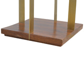 Open Panel Chestnut End Table Chest of Drawers