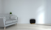 Black Velvet Pleated Footstool | Cotton Velvet