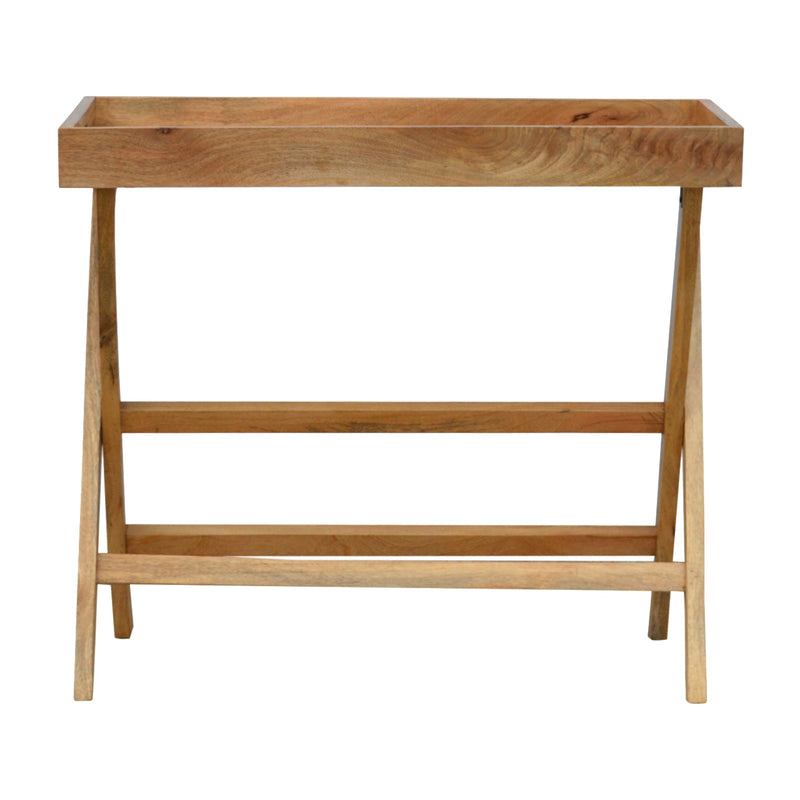 Foldable Butler Tray Accent Piece | Oak Mango Wood
