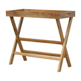 Foldable Butler Tray Accent Piece | Oak Mango Wood
