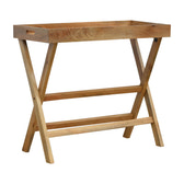 Foldable Butler Tray Accent Piece | Oak Mango Wood