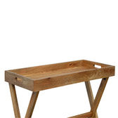 Foldable Butler Tray Accent Piece | Oak Mango Wood