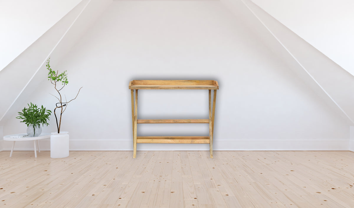 Butler Writing Desk | Oak Solid Mango Wood
