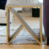 Geometric Library Side Table Accent Piece
