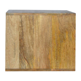 Solid Wood Wall Mounted Bedside Table | Oak-Ish Mango Wood Wall-Mounted