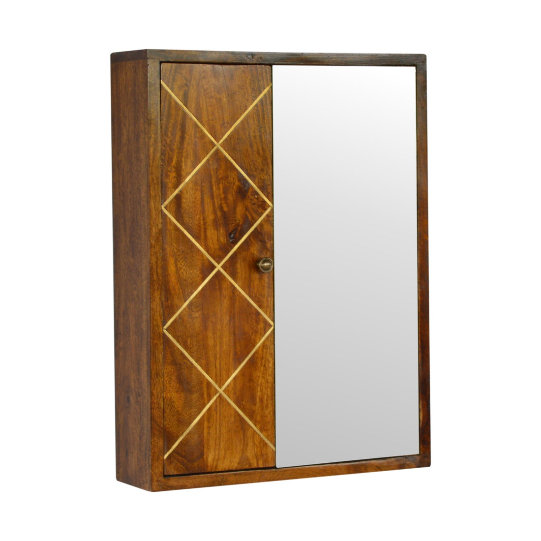 Sliding Brass Wall Mirror Cabinet Default Title