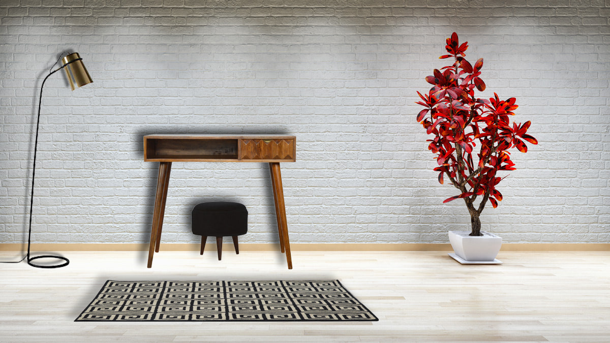 Chestnut Prism Writing Desk | Hand-Carved