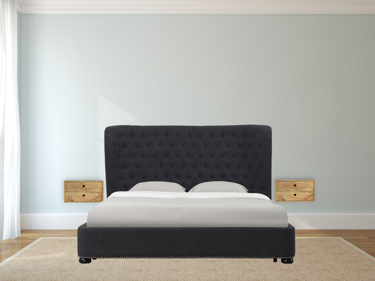 Oak-ish Wall Mounted Bedside Table | Wall-Mounted
