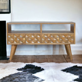 Diamond Carved TV Unit
